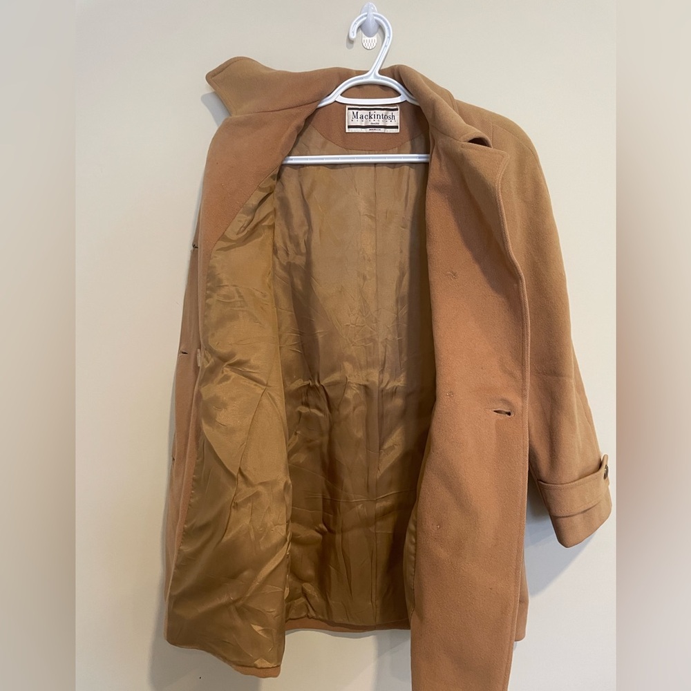 Mackintosh vintage Camel Double-Breasted 100% wool Pea Coat - Picture 9 of 12